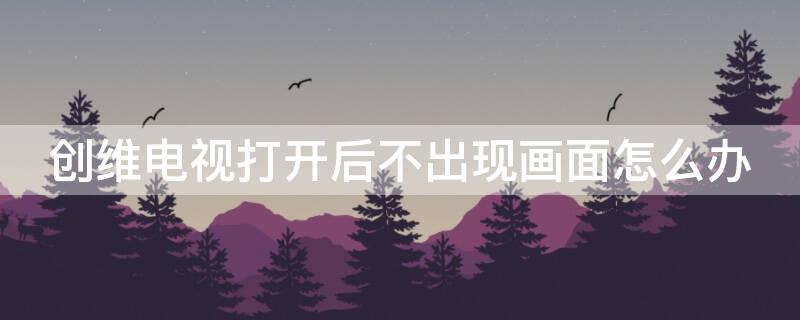 创维电视打开后不出现画面怎么办（创维电视无法显示画面）