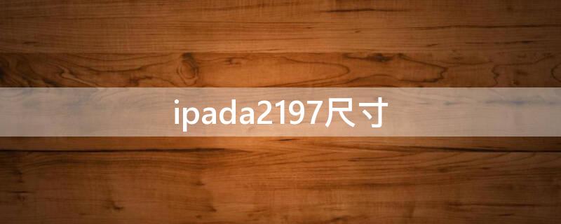 ipada2197尺寸 ipada2197是什么型号尺寸