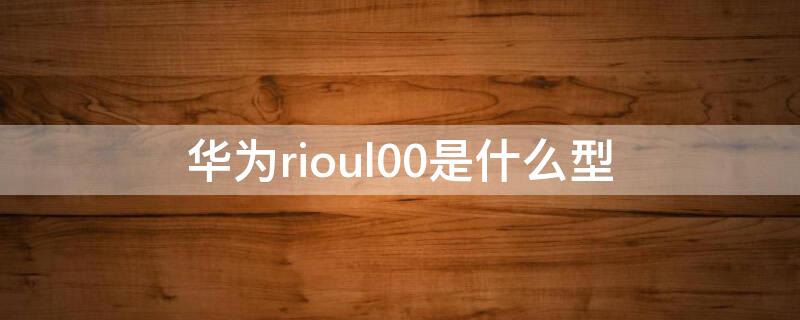 華為rioul00是什么型 華為rio ul00是什么型號