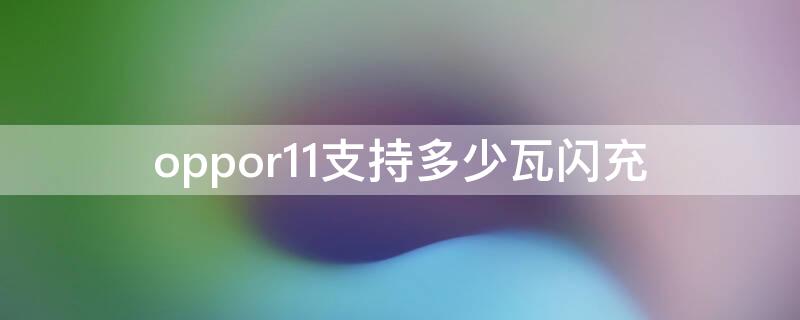 oppor11支持多少瓦闪充（oppor11s支持多少瓦闪充）