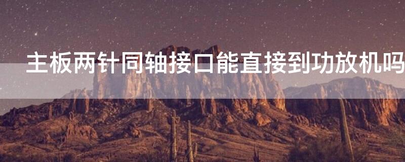 主板两针同轴接口能直接到功放机吗 功放不支持同轴接口怎么办