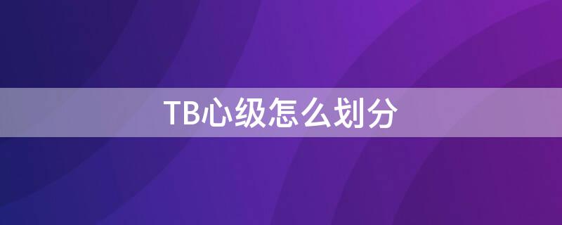 TB心级怎么划分 tb是什么等级