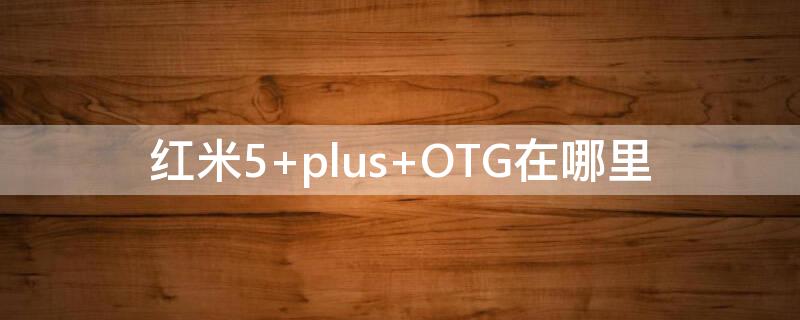 紅米5 plus OTG在哪里