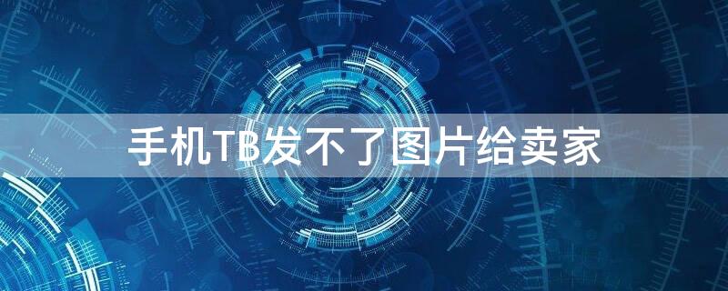 手机TB发不了图片给卖家