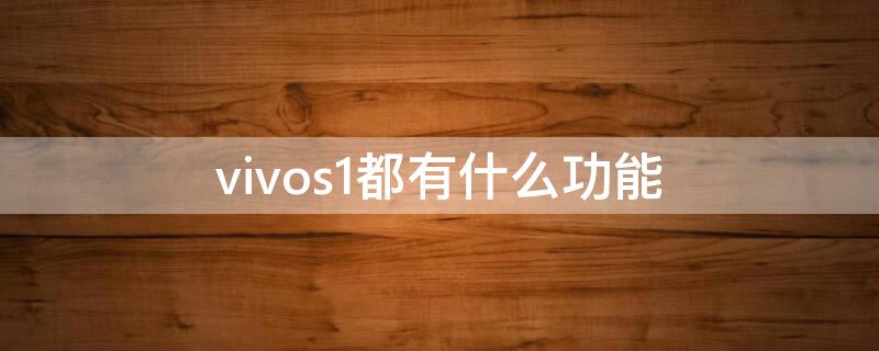 vivos1都有什么功能 vivos1有什么特殊功能