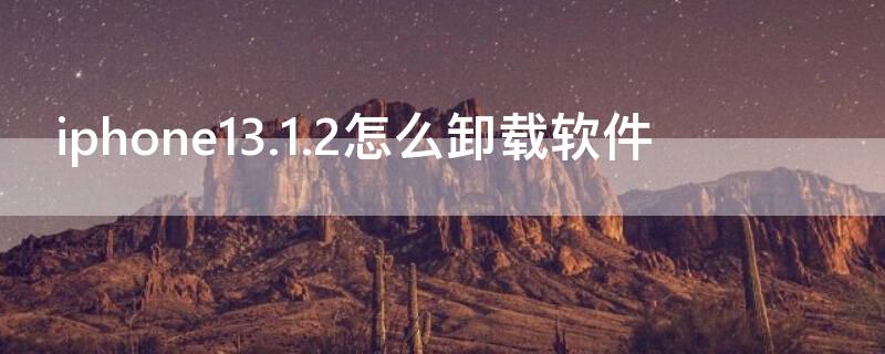 iPhone13.1.2怎么卸载软件（ios12.4怎么卸载软件）