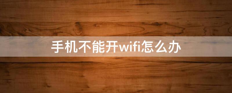 手機(jī)不能開wifi怎么辦 手機(jī)無法開wifi是怎么回事