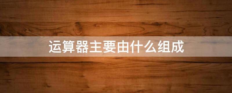 运算器主要由什么组成 运算器主要由什么组成,这些器件是怎样连接的