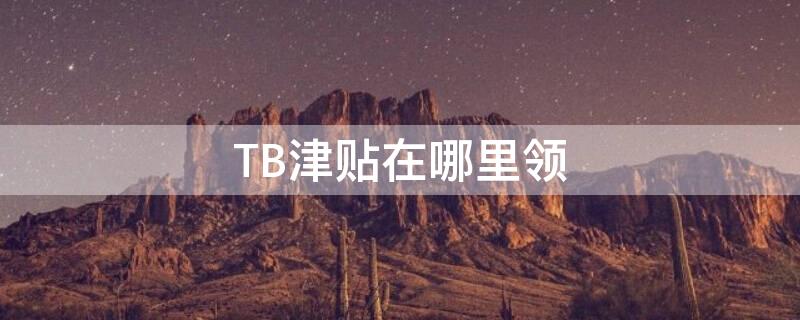 TB津贴在哪里领