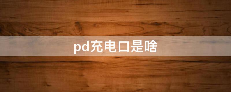 pd充電口是啥 pd充電口 是什么