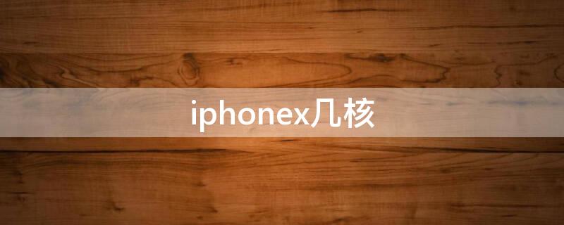 iPhonex几核（苹果X几核）