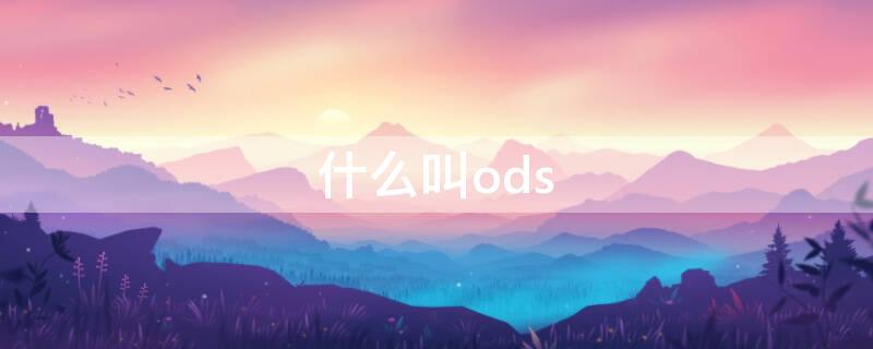 什么叫ods 什么叫ods层