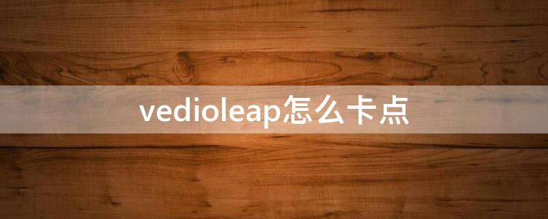 vedioleap怎么卡点