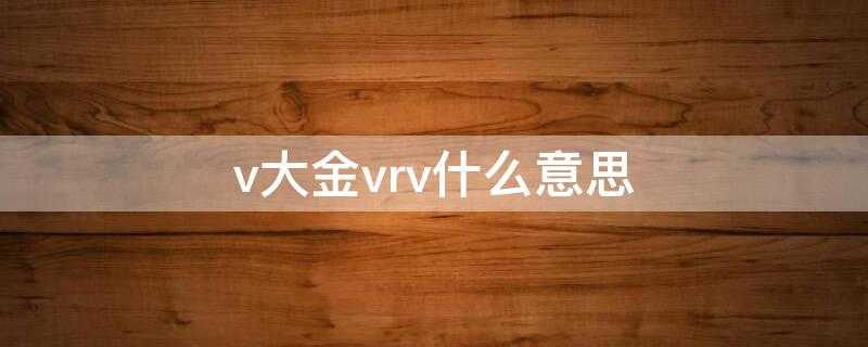 v大金vrv什么意思 大金VRV-U