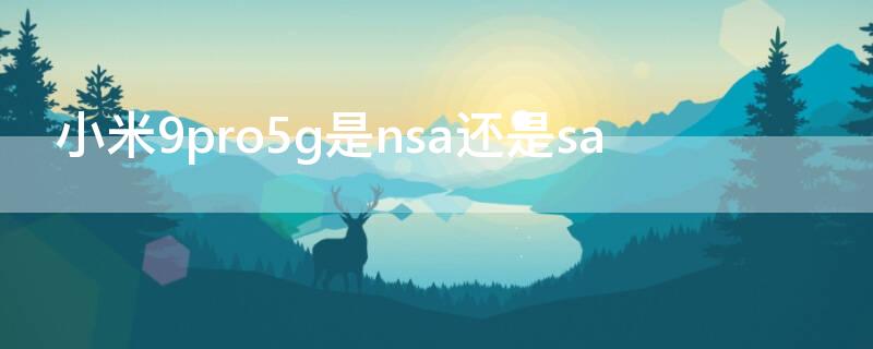 小米9pro5g是nsa还是sa