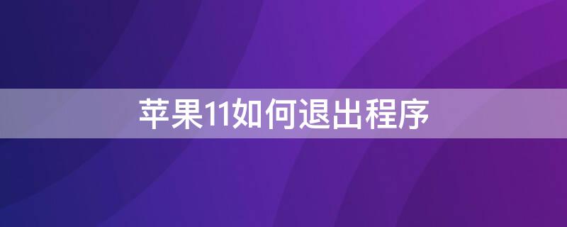 iPhone11如何退出程序（iphone11卡頓）