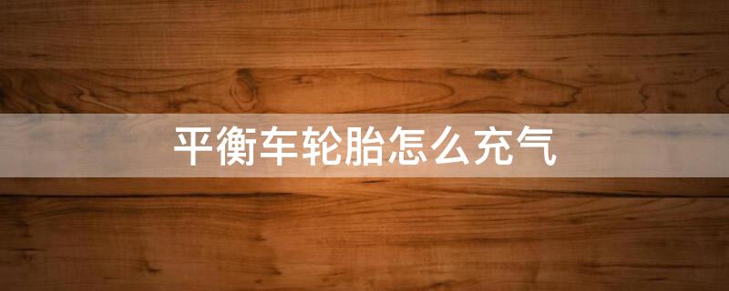 平衡車輪胎怎么充氣 平衡車輪胎怎么充氣帽怎么擰不下來