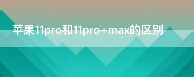 iPhone11pro和11pro iphone11pro和11promax一样大吗