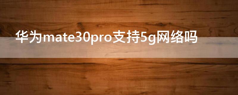 華為mate30pro支持5g網(wǎng)絡(luò)嗎（mate30pro支不支持5g）