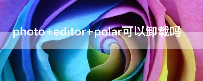 photo editor polar可以卸载吗