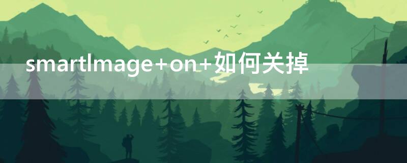 smartlmage（smartlmageon用键盘怎么关）