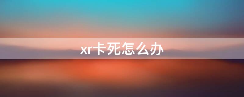 xr卡死怎么辦（xr卡了）