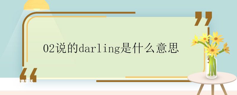 02說(shuō)的darling是什么意思