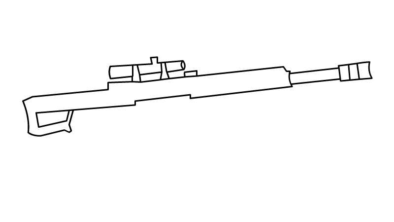 巴雷特狙擊槍簡筆畫