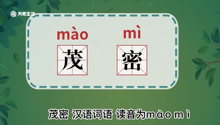 茂密的意思