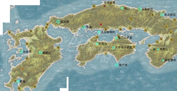 太閣立志傳5DX32處名勝位置