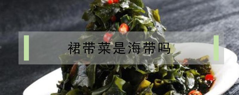 裙帶菜是海帶嗎