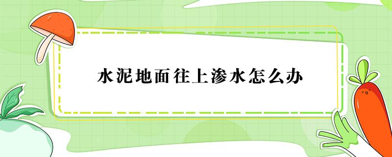 水泥地面往上渗水怎么办（地面往下渗水怎么办）