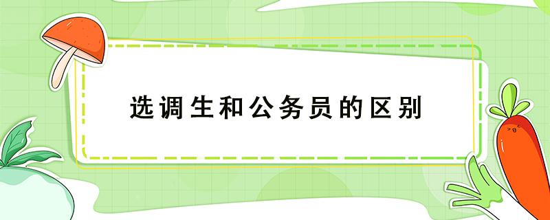 选调生和公务员的区别 研究生考选调生和公务员的区别