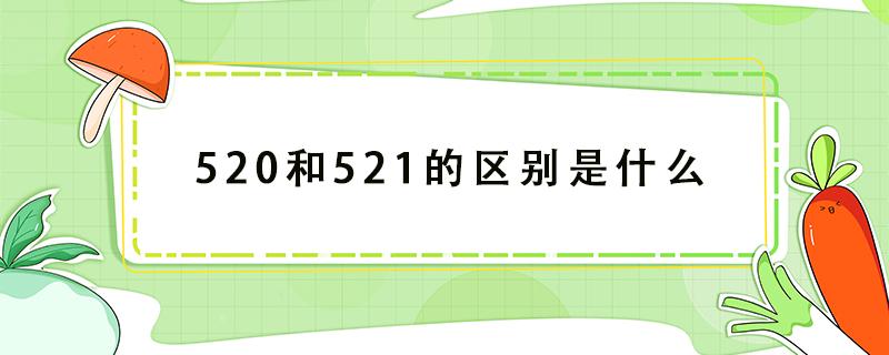 520和521的区别是什么 521