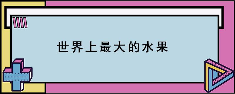 世界上最大的水果 世界上最大的水果是啥