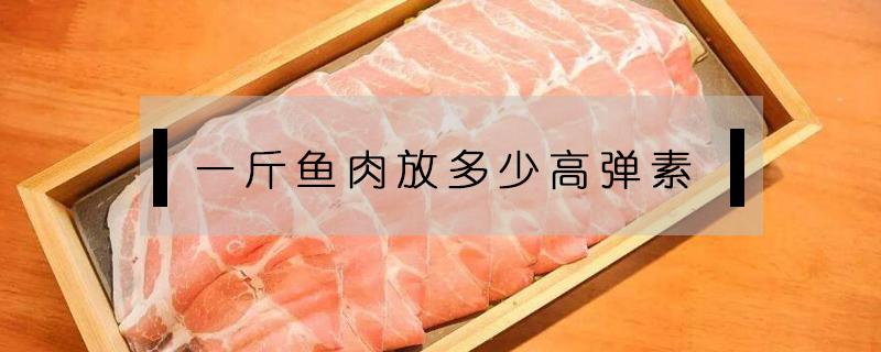 一斤魚肉放多少高彈素（一斤魚片放多少高彈素）