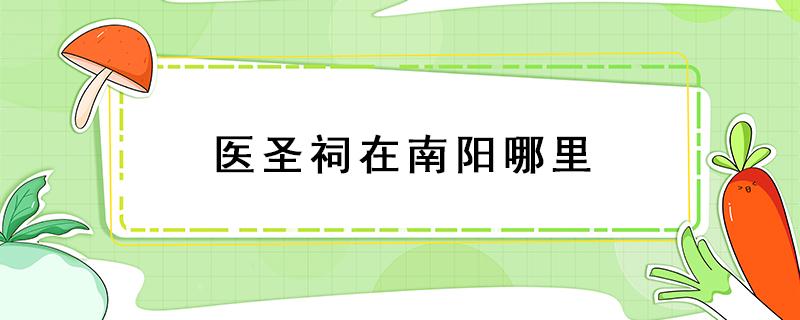 醫(yī)圣祠在南陽(yáng)哪里（南陽(yáng)醫(yī)圣祠街在什么位置）