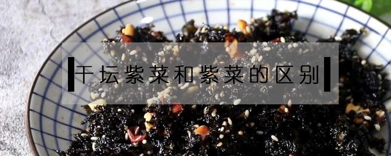 干壇紫菜和紫菜的區(qū)別 干壇紫菜和紫菜的區(qū)別?