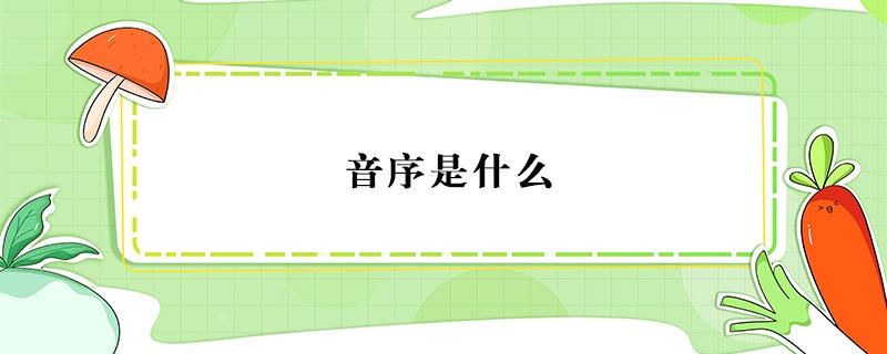 音序是什么 音序是什么?音節(jié)又是什么?