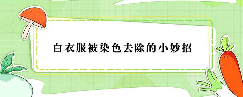 白衣服被染色去除的小妙招 纯棉白衣服被染色去除的小妙招