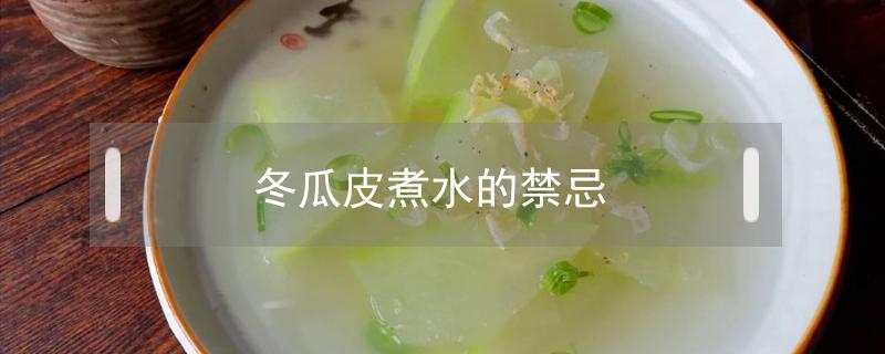 冬瓜皮煮水的禁忌 冬瓜皮煮水的作用與禁忌