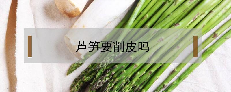 蘆筍要削皮嗎