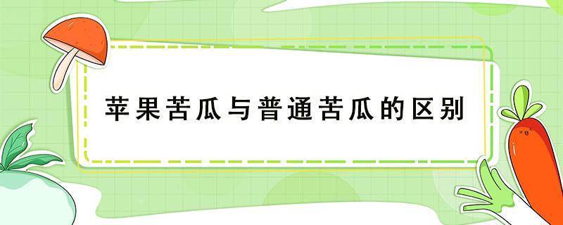 蘋果苦瓜與普通苦瓜的區(qū)別（水果苦瓜和苦瓜的區(qū)別）