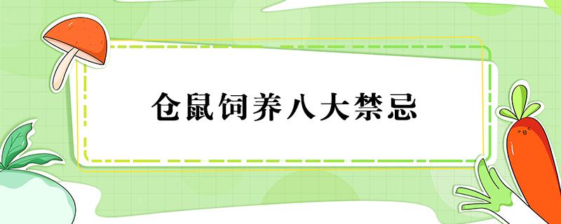 仓鼠饲养八大禁忌（仓鼠饲养八大禁忌仓鼠会咬人吗）