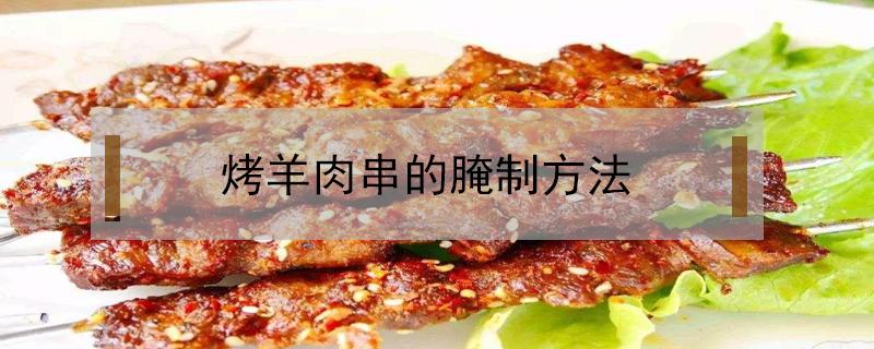 烤羊肉串的腌制方法（烤羊肉串的腌制方法和配料）