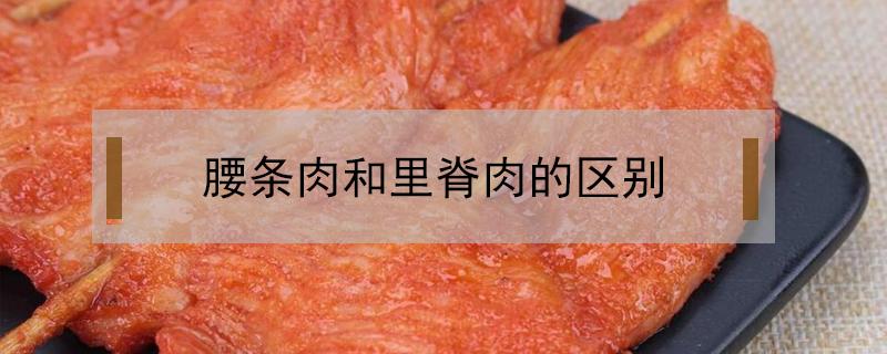 腰条肉和里脊肉的区别（里脊肉和腰肉有什么区别）