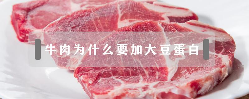 牛肉为什么要加大豆蛋白