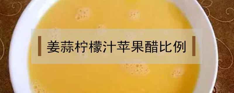 姜蒜檸檬汁蘋果醋比例