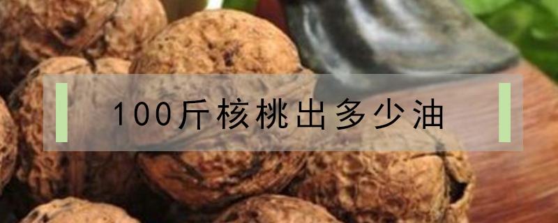 100斤核桃出多少油（一斤核桃能榨多少油）