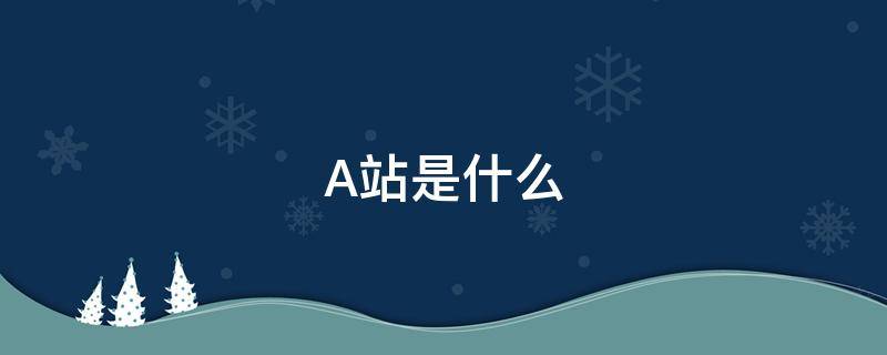 A站是什么 a站是什么意思啊